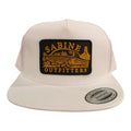 Sabine Outfitters Gar Patch Trucker Hat | White & Black Gar Snapback