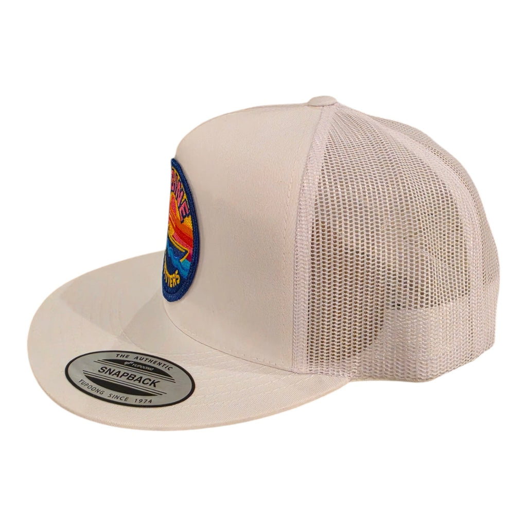 Sabine Outfitters Retro Sunset Trucker Hat | White Snapback