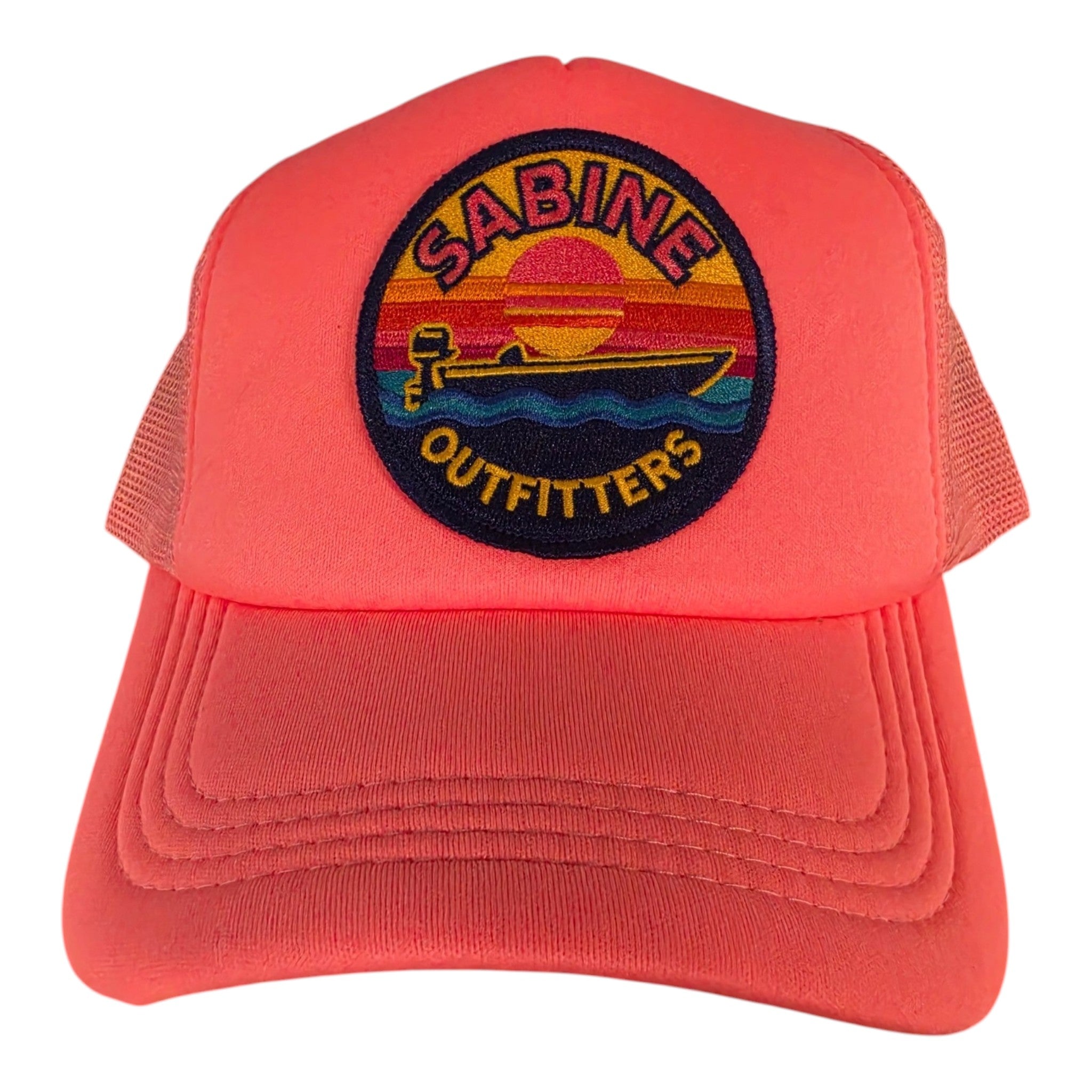 Sabine Outfitters Retro Boat Patch Foam Trucker Hat – Pink