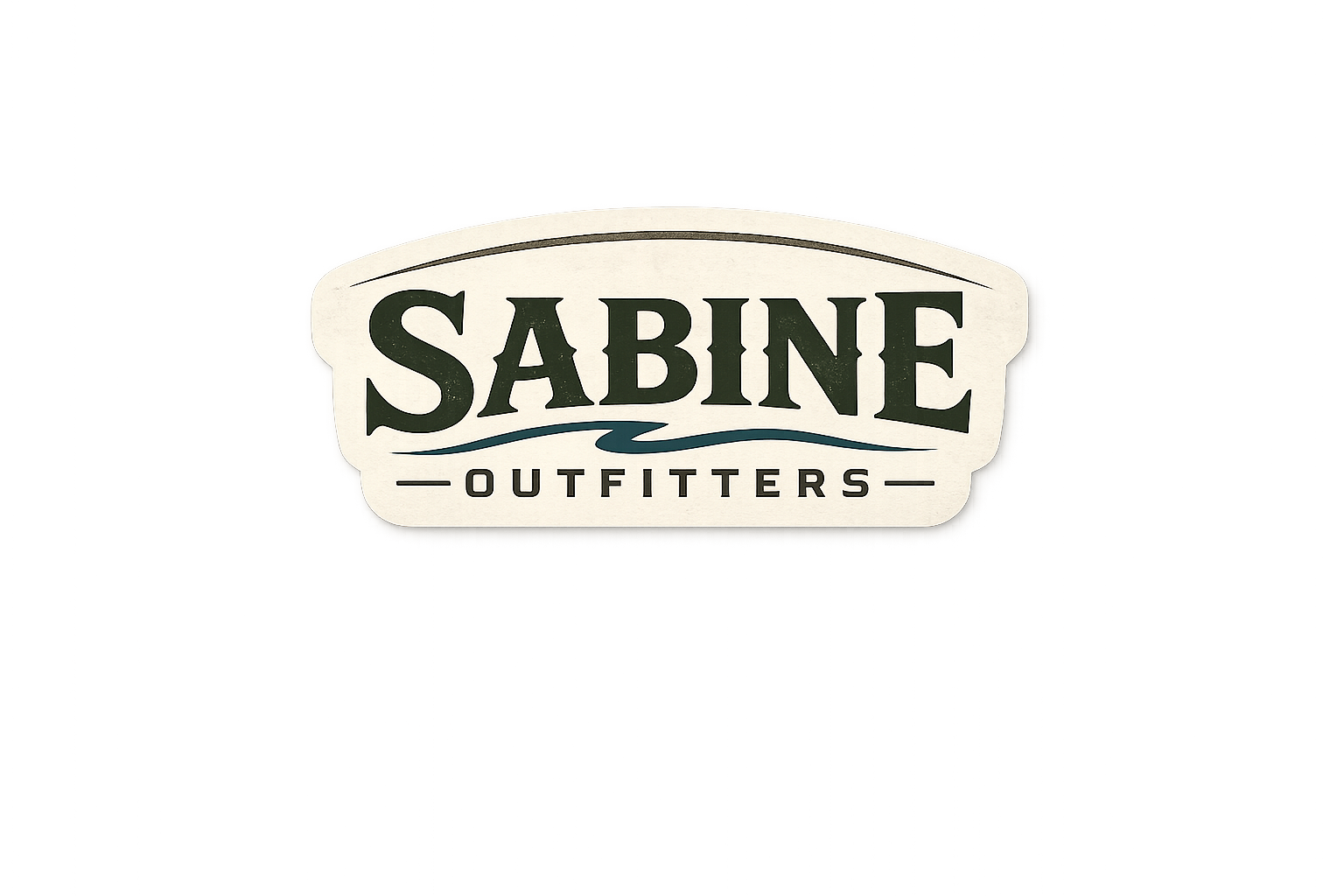 Sabine Outfitters Logo Sticker – 6" x 2.6" Waterproof Vinyl Decal