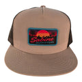 Sabine Outfitters Sunset Logo Flat Bill Trucker Hat – Silver/Black