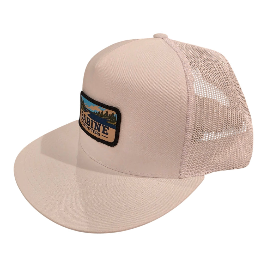 Sabine River Trucker Cap — White Flat Bill
