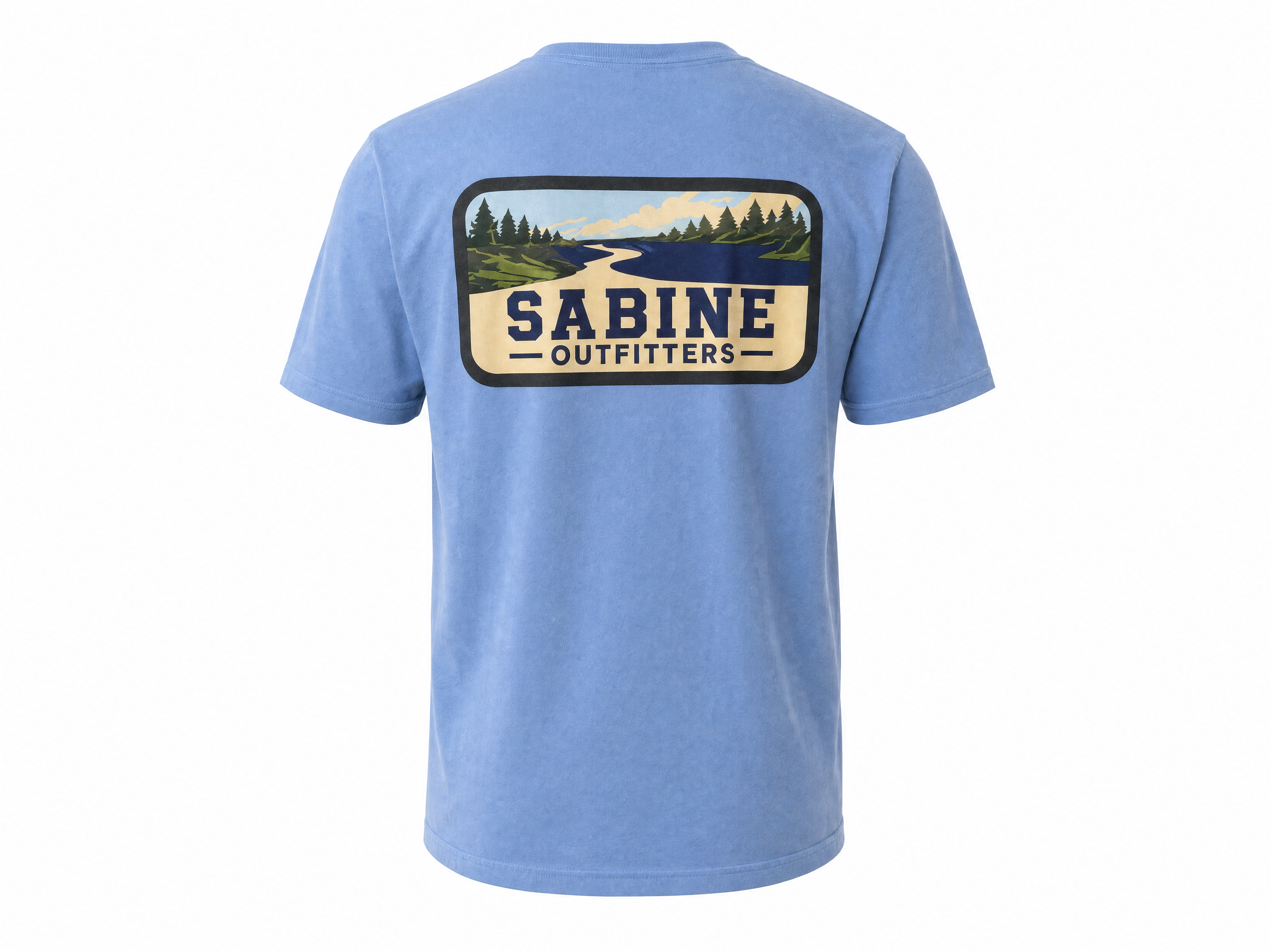 Sabine Outfitters River Badge Tee - Mystic Blue
