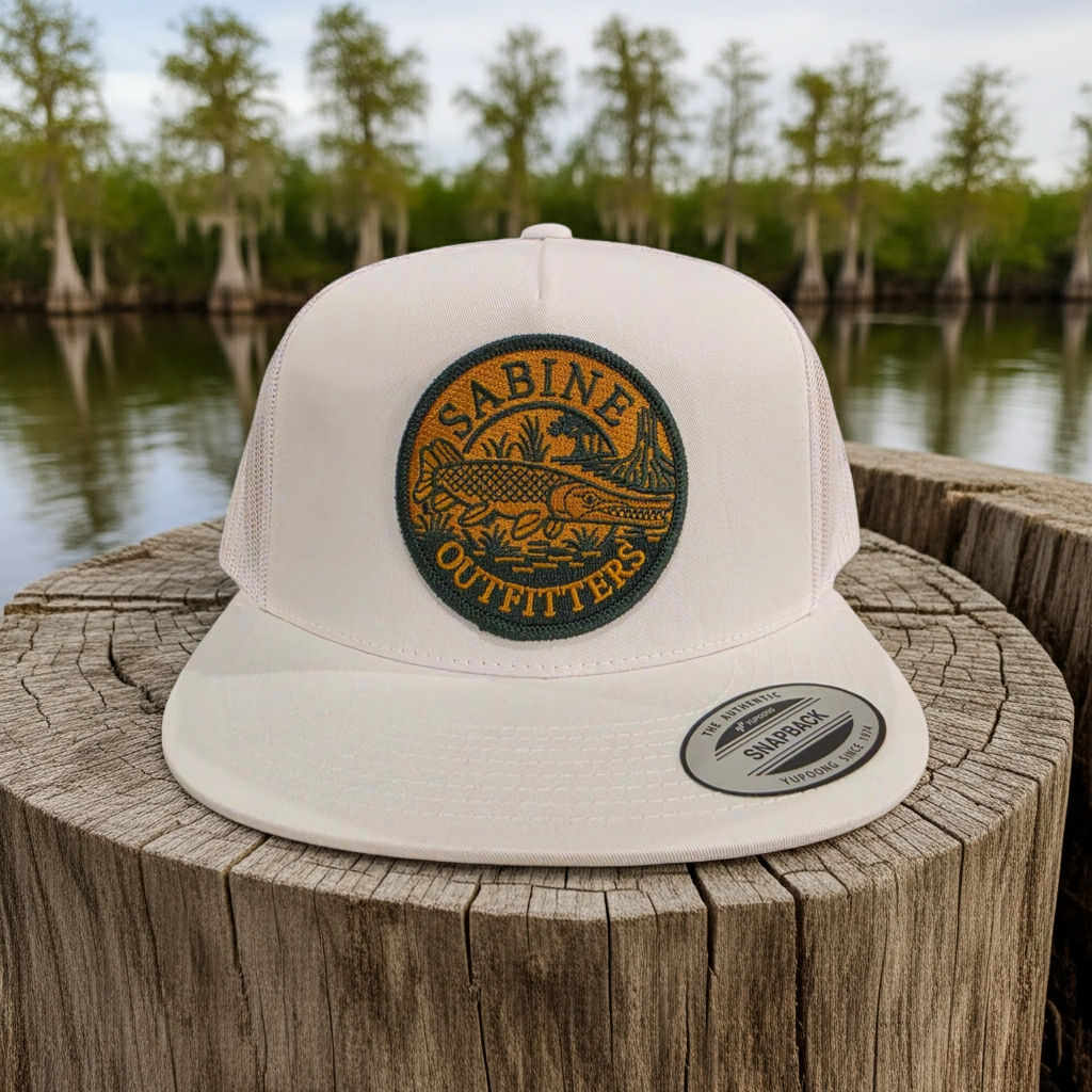 Swamp Gar Trucker Hat - White Snapback