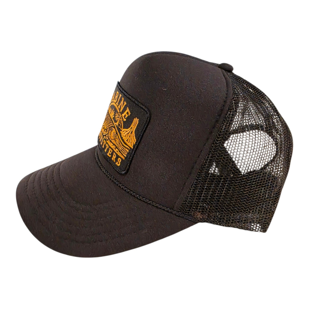 Sabine Outfitters Gar Patch Foam Trucker Hat – Black