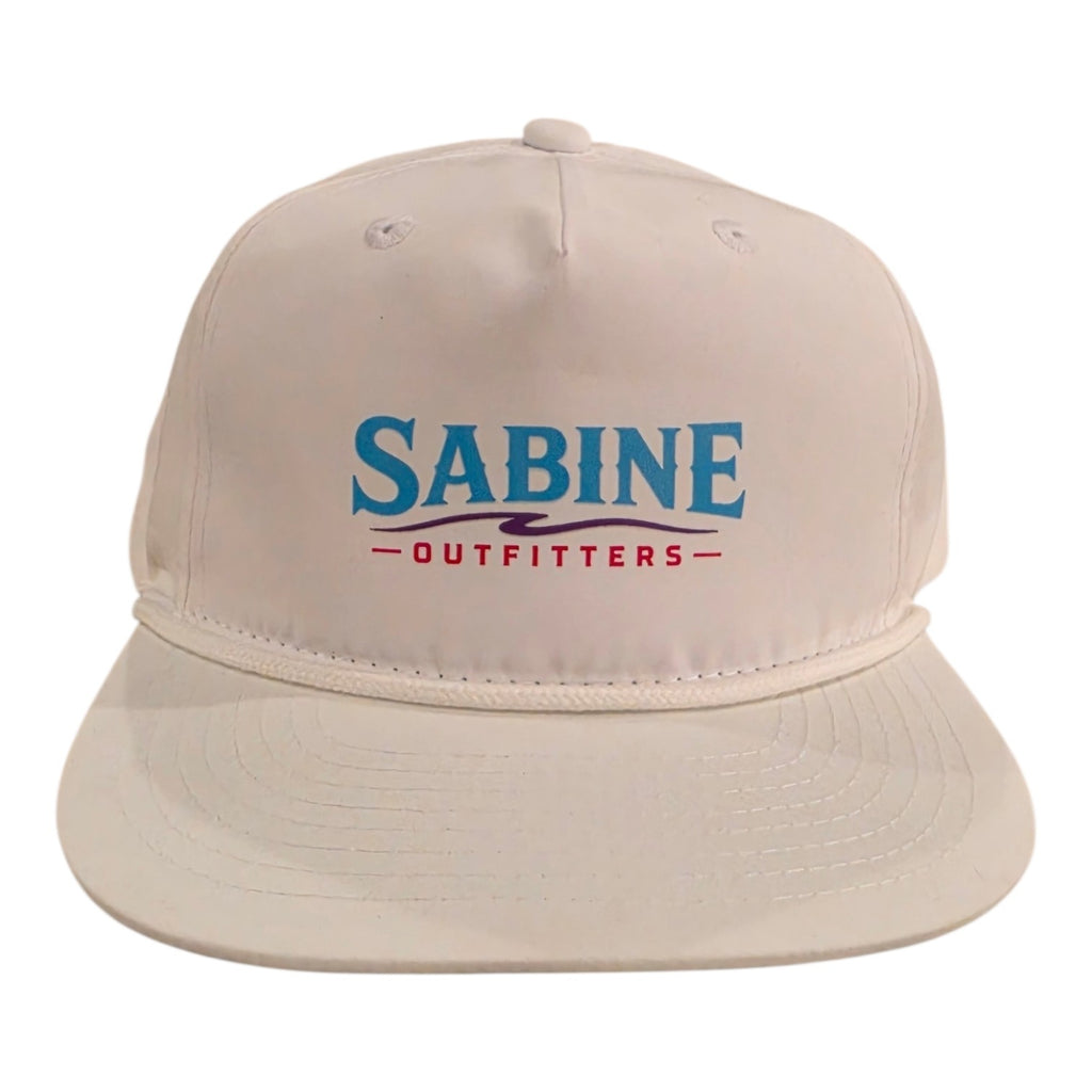 Sabine Outfitters Retro Logo Rope Hat-White