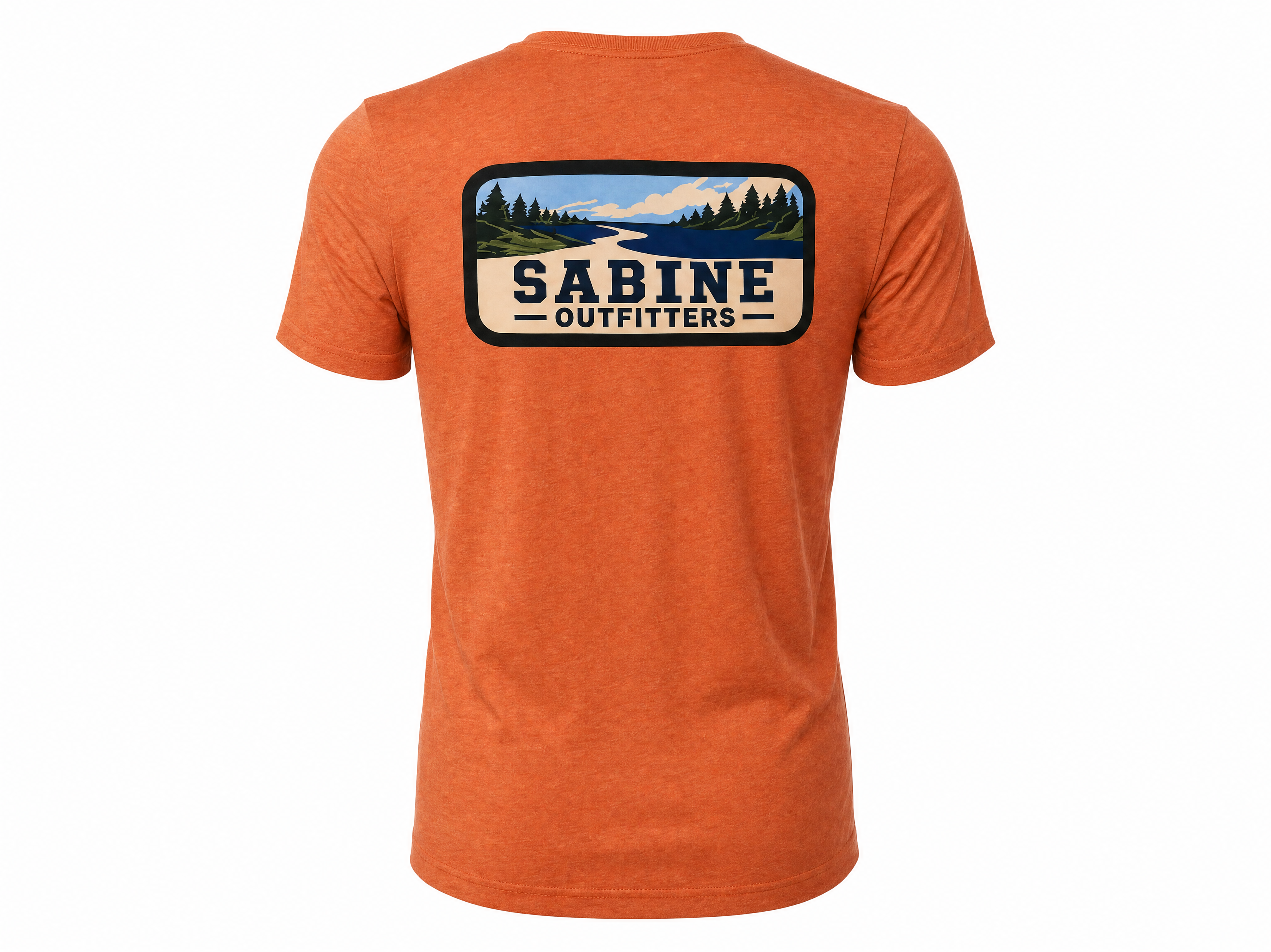 Sabine Outfitters River Badge Tee - Orange Heather