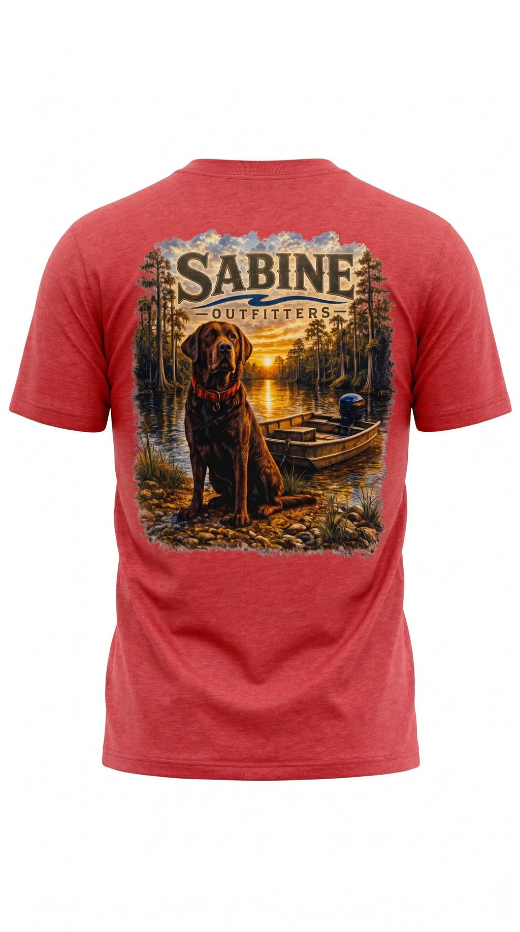 Sabine River "Duke" Tee — Heather Red