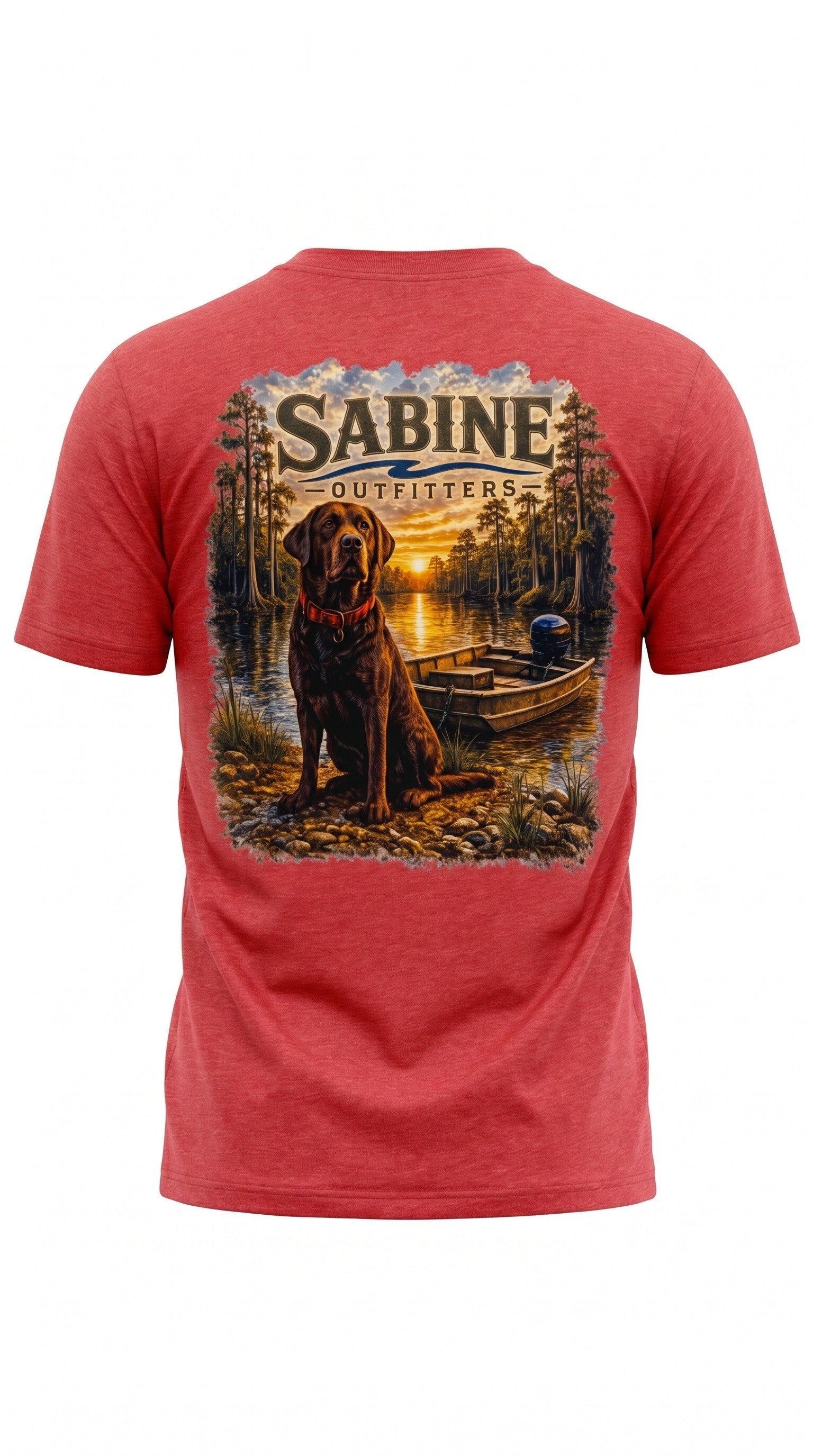 Sabine River "Duke" Tee — Heather Red