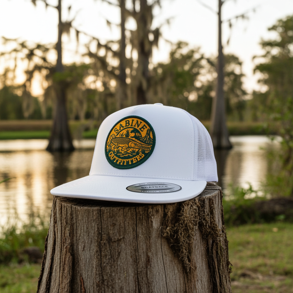 Swamp Gar Trucker Hat - White Snapback