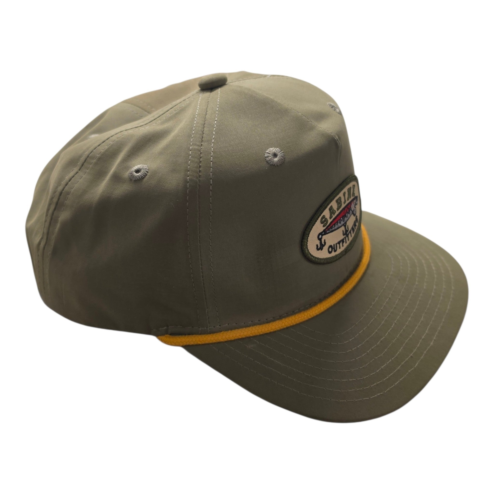 Sabine Outfitters Topwater Lure Rope Cap – Loden / Amber Gold