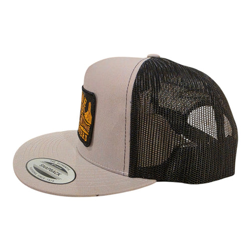 Sabine Outfitters Gar Patch Trucker Hat | Silver & Black Snapback