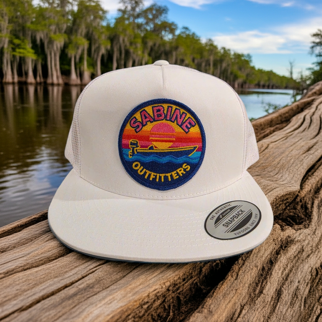 Retro Boat Trucker Hat - White