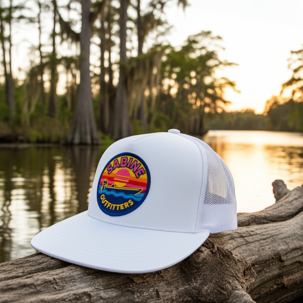 Retro Boat Trucker Hat - White